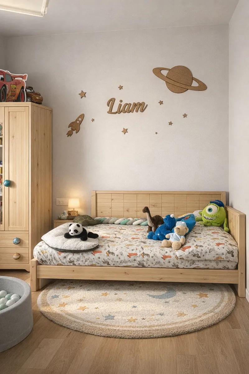 Cohete con Planeta y Estrellas